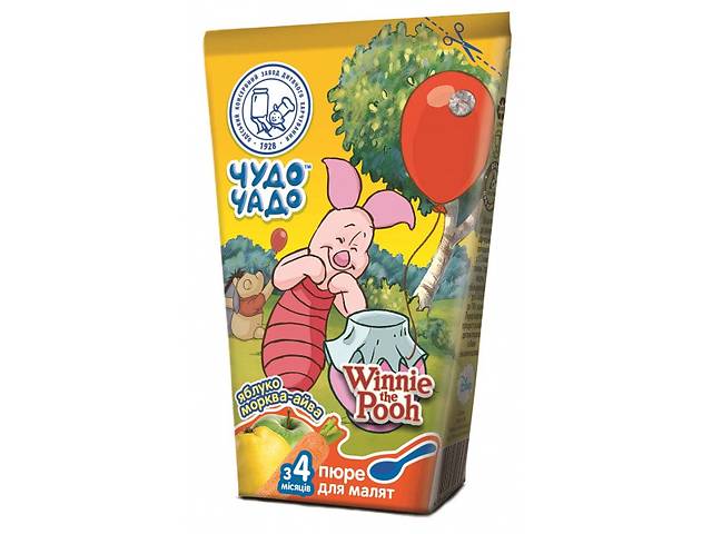 Пюре Чудо-чадо Яблоко, морковь, айва с сахаром и витамином С, 130 г
