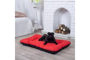 Лежанка для собаки Стайл красная с черным L - 90 x 60